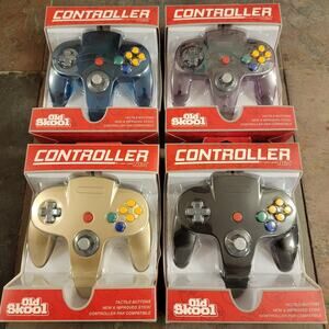 4 N64 Controllers - 4 Colors Bundle (NEW) - Nintendo64 - Old Skool